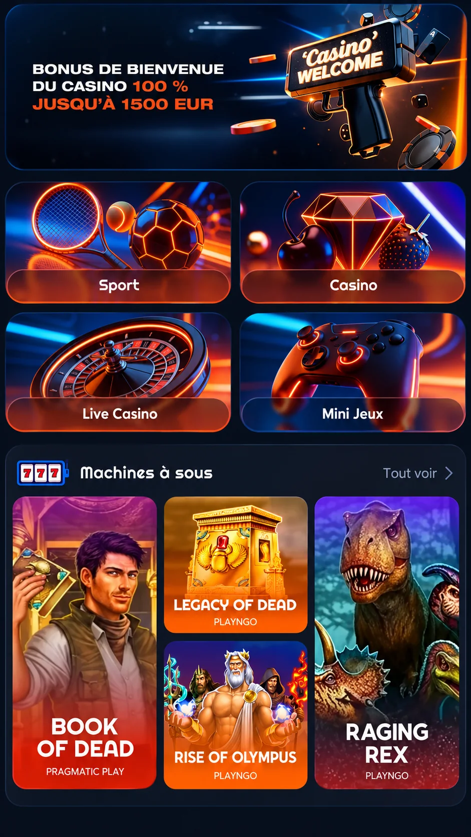 Freshbet casino interface